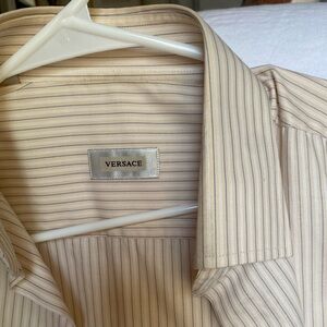Versace Men’s Shirt L light pinstriped